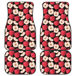 Apple Pattern Print Front and Back Car Floor Mats