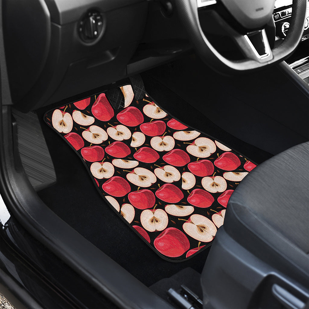 Apple Pattern Print Front and Back Car Floor Mats