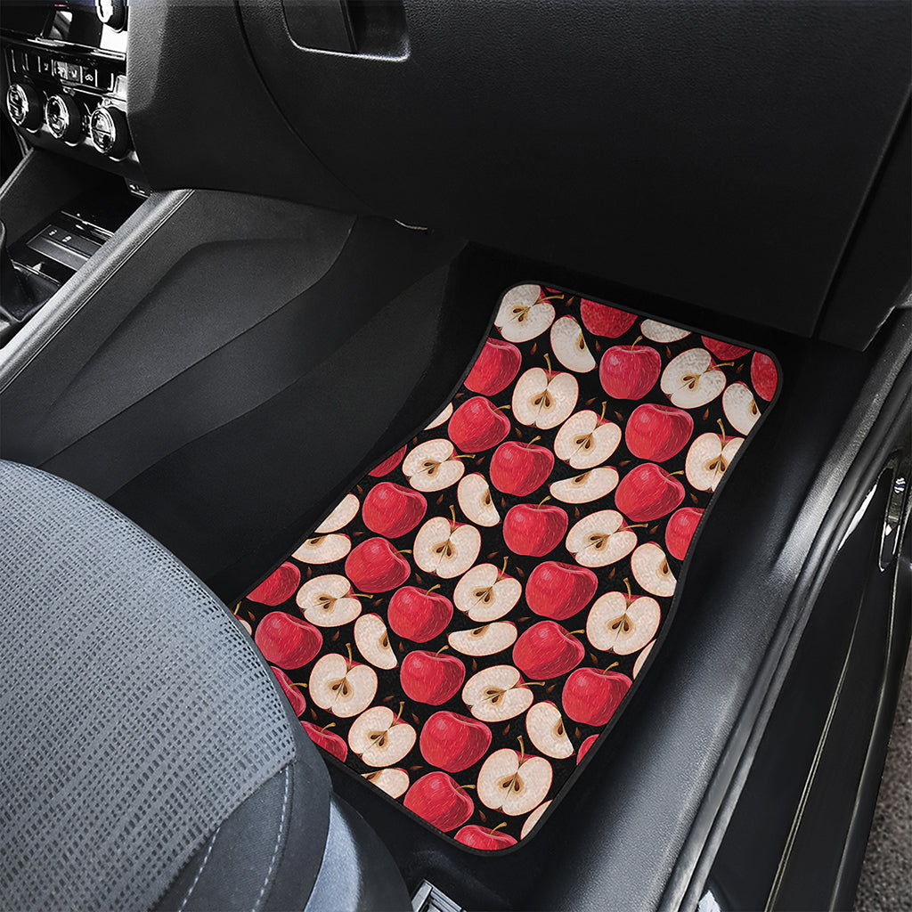 Apple Pattern Print Front and Back Car Floor Mats