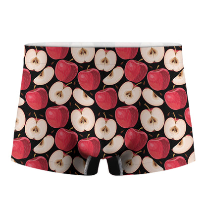 Apple Pattern Print Men's Boxer Briefs
