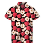 Apple Pattern Print Men's Short Sleeve Shirt