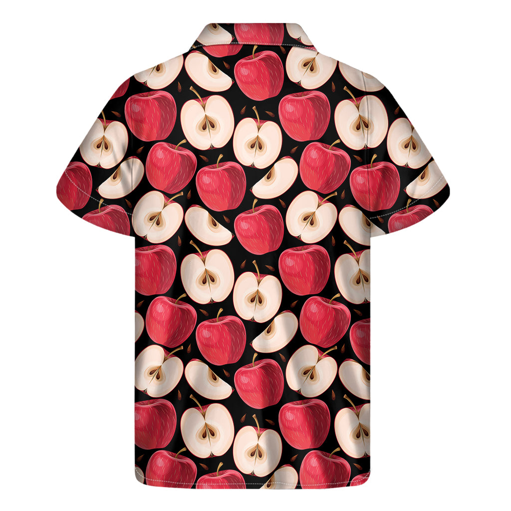 Apple Pattern Print Men's Short Sleeve Shirt