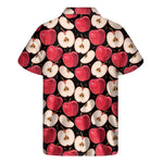 Apple Pattern Print Men's Short Sleeve Shirt