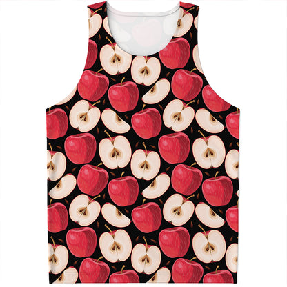 Apple Pattern Print Men's Tank Top