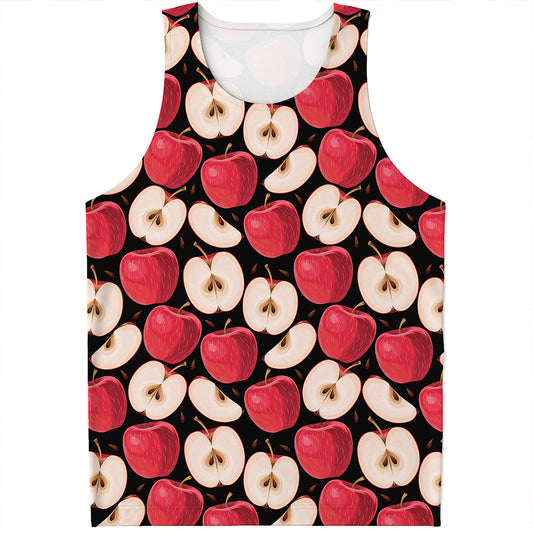 Apple Pattern Print Men's Tank Top