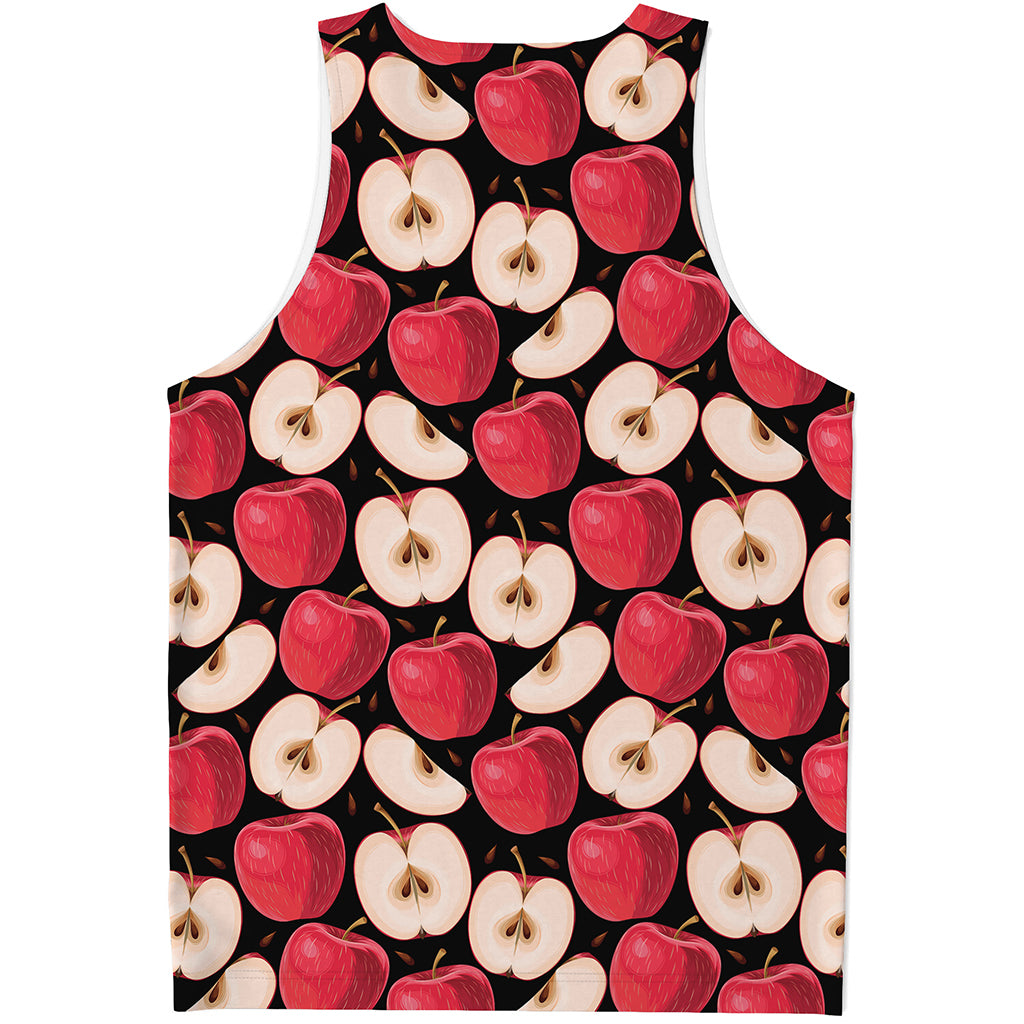 Apple Pattern Print Men's Tank Top