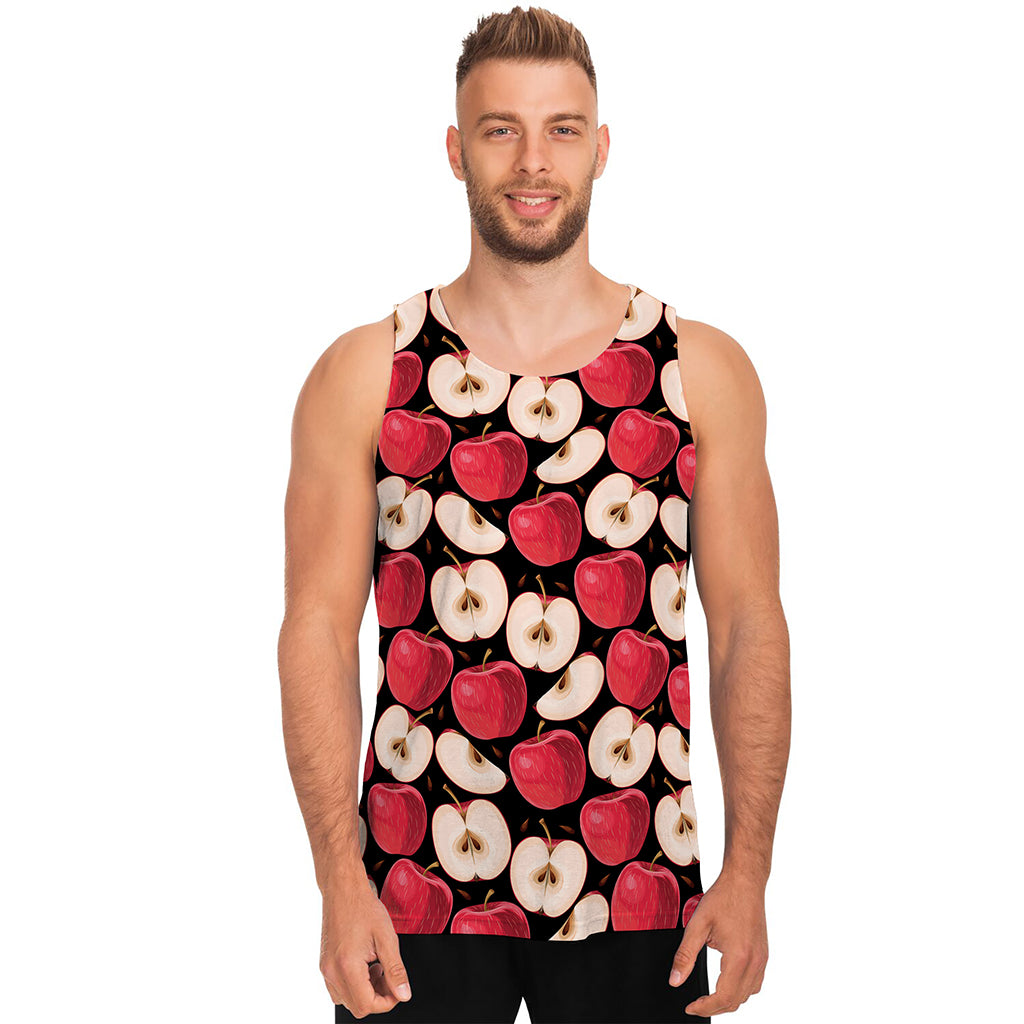 Apple Pattern Print Men's Tank Top