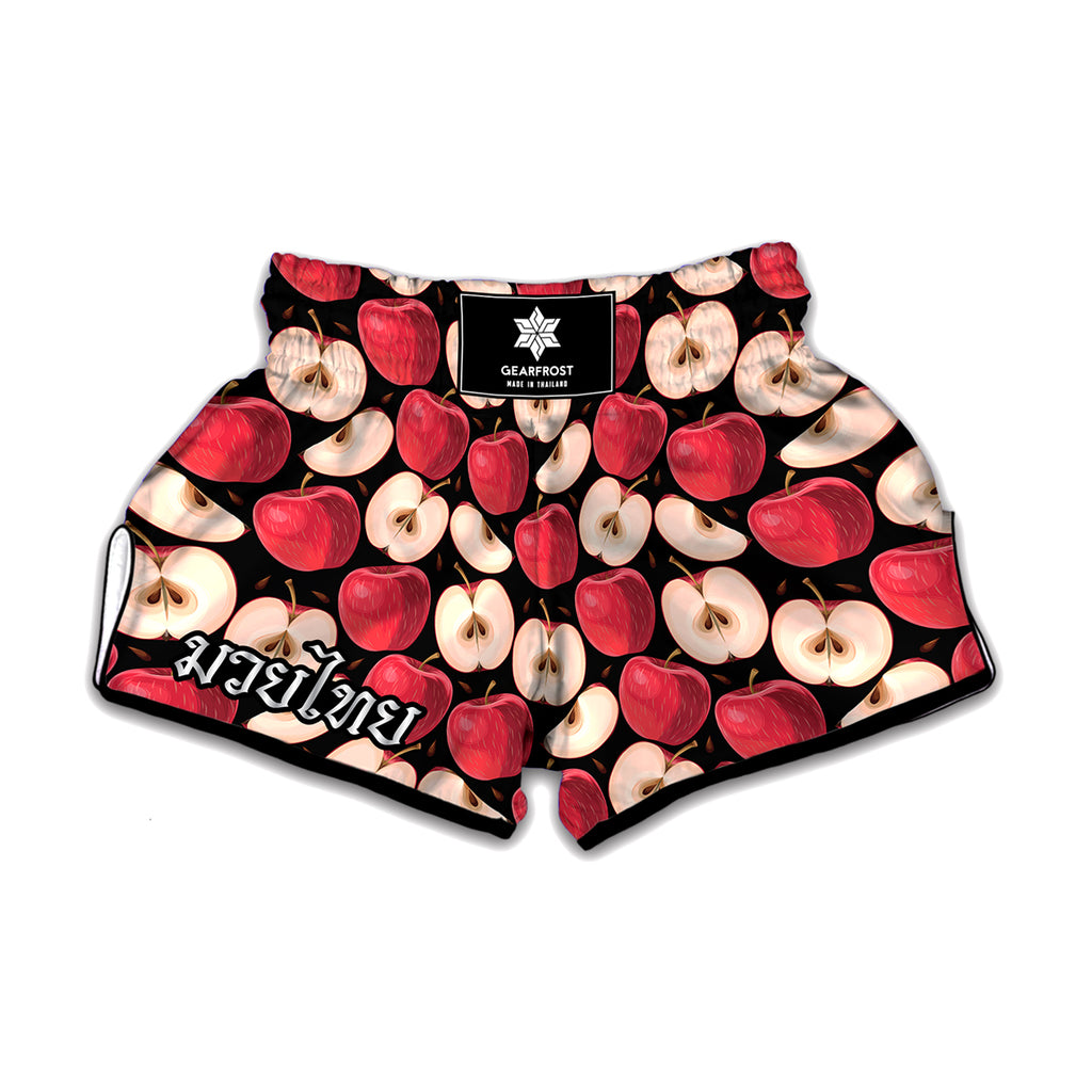 Apple Pattern Print Muay Thai Boxing Shorts