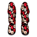 Apple Pattern Print Muay Thai Shin Guards