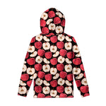 Apple Pattern Print Pullover Hoodie