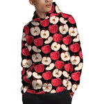 Apple Pattern Print Pullover Hoodie