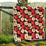 Apple Pattern Print Quilt