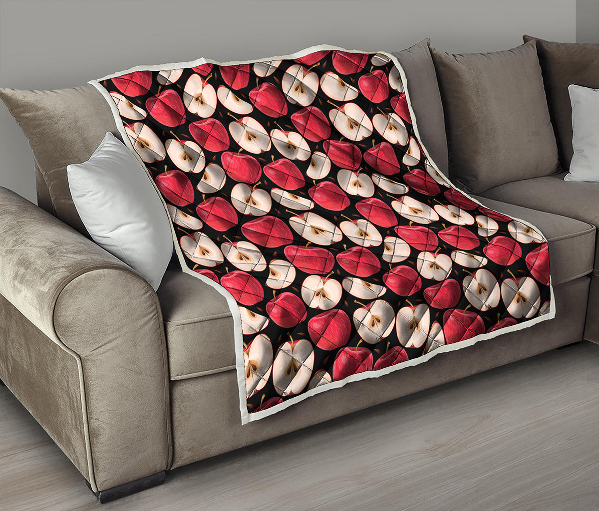 Apple Pattern Print Quilt
