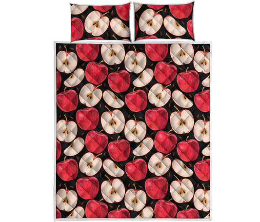 Apple Pattern Print Quilt Bed Set