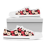 Apple Pattern Print White Low Top Shoes