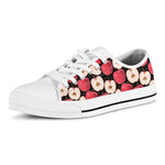 Apple Pattern Print White Low Top Shoes