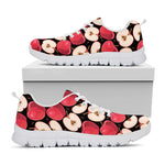 Apple Pattern Print White Sneakers