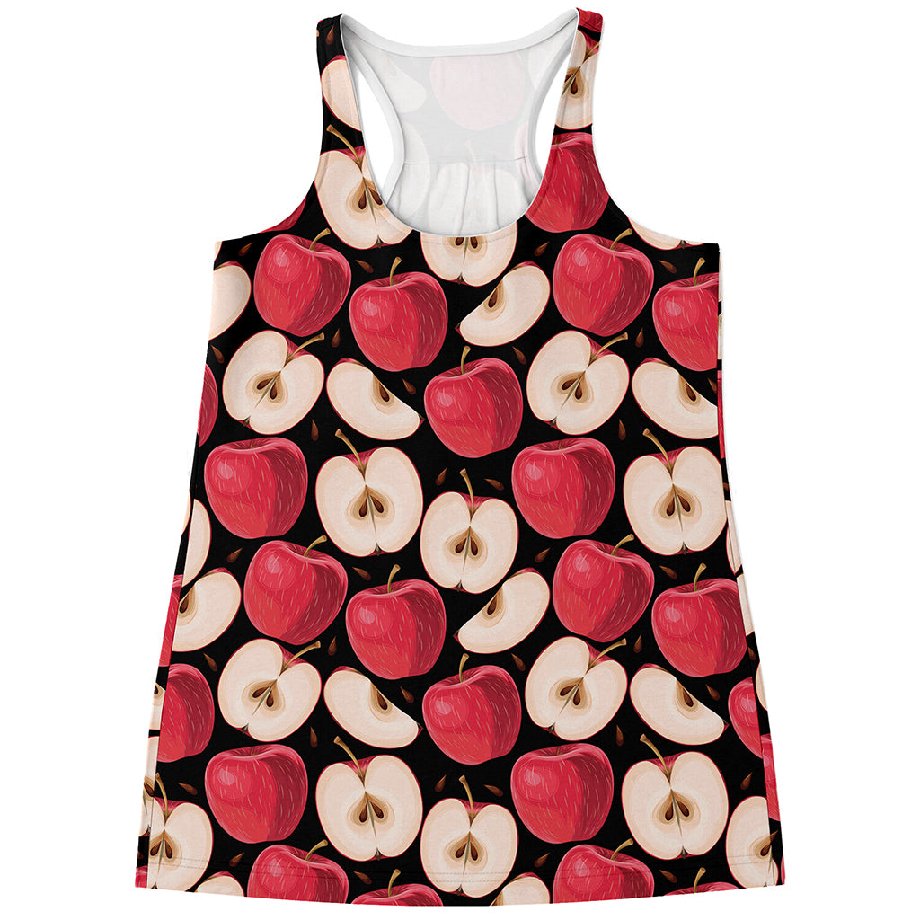 Apple Pattern Print Women's Racerback Tank Top