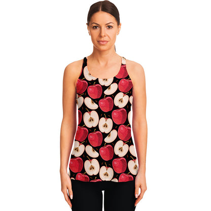Apple Pattern Print Women's Racerback Tank Top