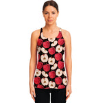 Apple Pattern Print Women's Racerback Tank Top