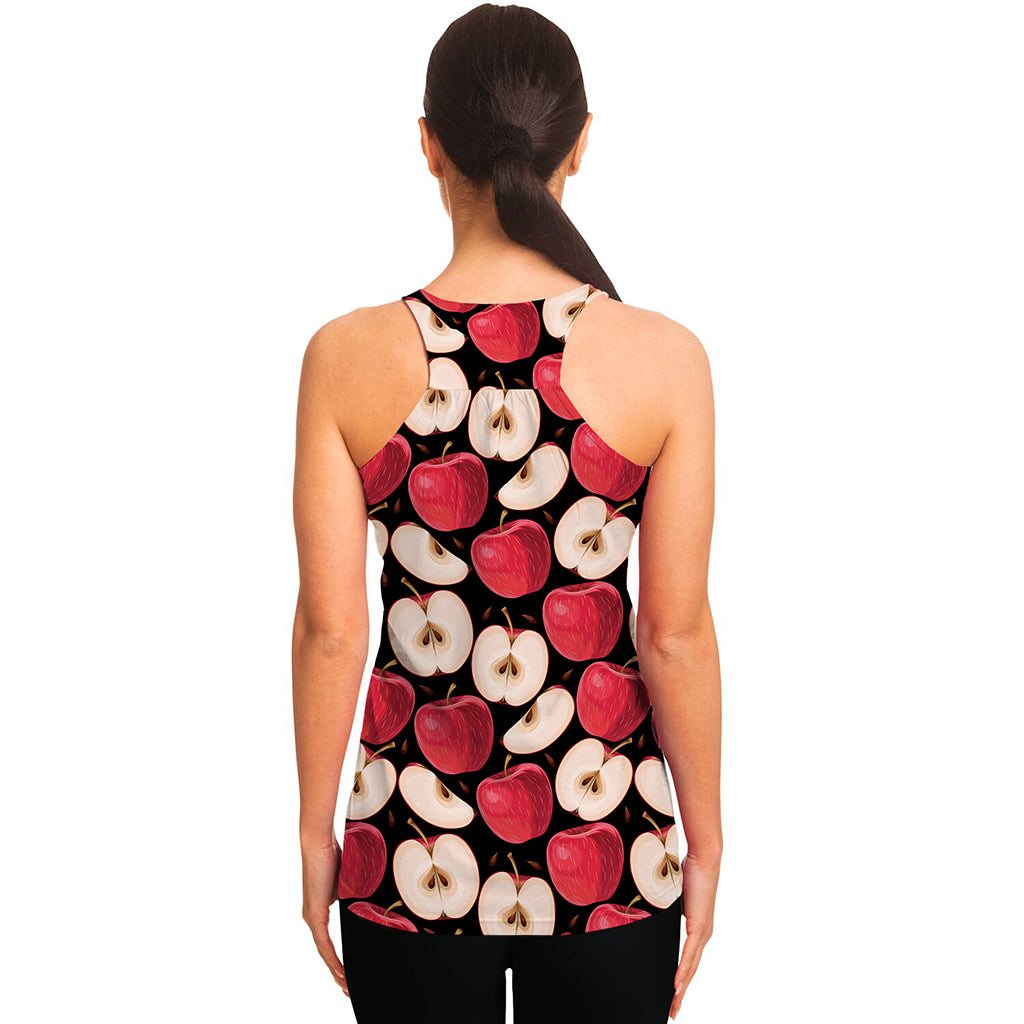 Apple Pattern Print Women's Racerback Tank Top