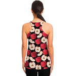 Apple Pattern Print Women's Racerback Tank Top