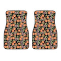 Apricot And Flower Pattern Print Front Car Floor Mats