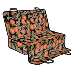 Apricot And Flower Pattern Print Pet Car Back Seat Cover