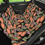 Apricot And Flower Pattern Print Pet Car Back Seat Cover