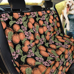 Apricot And Flower Pattern Print Pet Car Back Seat Cover