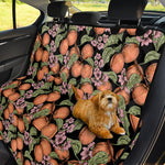 Apricot And Flower Pattern Print Pet Car Back Seat Cover