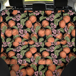 Apricot And Flower Pattern Print Pet Car Back Seat Cover