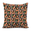 Apricot And Flower Pattern Print Pillow Cover