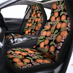 Apricot And Flower Pattern Print Universal Fit Car Seat Covers