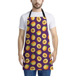 Apricot Fruit Pattern Print Apron