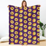 Apricot Fruit Pattern Print Blanket