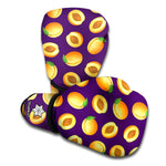 Apricot Fruit Pattern Print Boxing Gloves