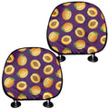 Apricot Fruit Pattern Print Car Headrest Covers