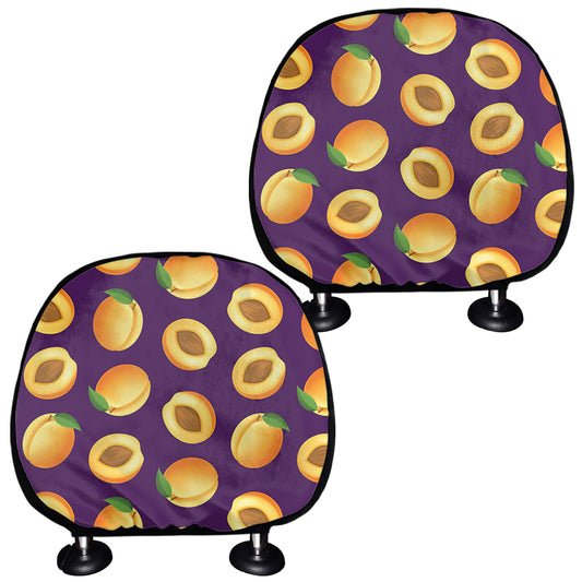 Apricot Fruit Pattern Print Car Headrest Covers