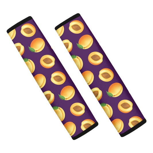 Apricot Fruit Pattern Print Car Seat Belt Covers