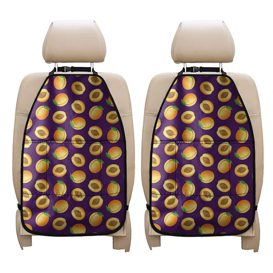 Apricot Fruit Pattern Print Car Seat Organizers
