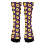 Apricot Fruit Pattern Print Crew Socks