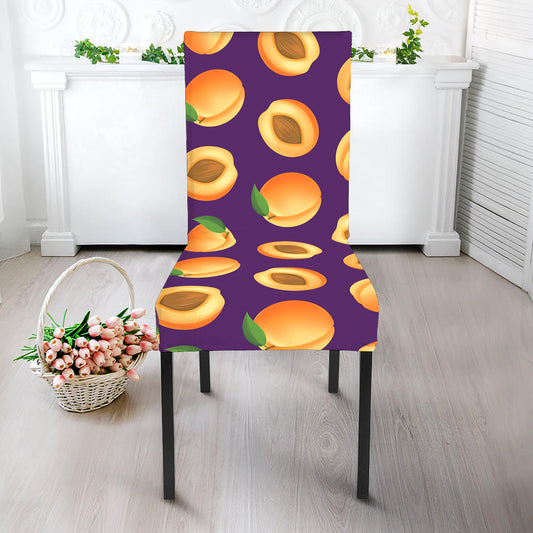 Apricot Fruit Pattern Print Dining Chair Slipcover
