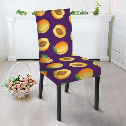 Apricot Fruit Pattern Print Dining Chair Slipcover