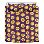Apricot Fruit Pattern Print Duvet Cover Bedding Set