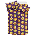 Apricot Fruit Pattern Print Duvet Cover Bedding Set