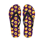Apricot Fruit Pattern Print Flip Flops