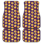 Apricot Fruit Pattern Print Front and Back Car Floor Mats