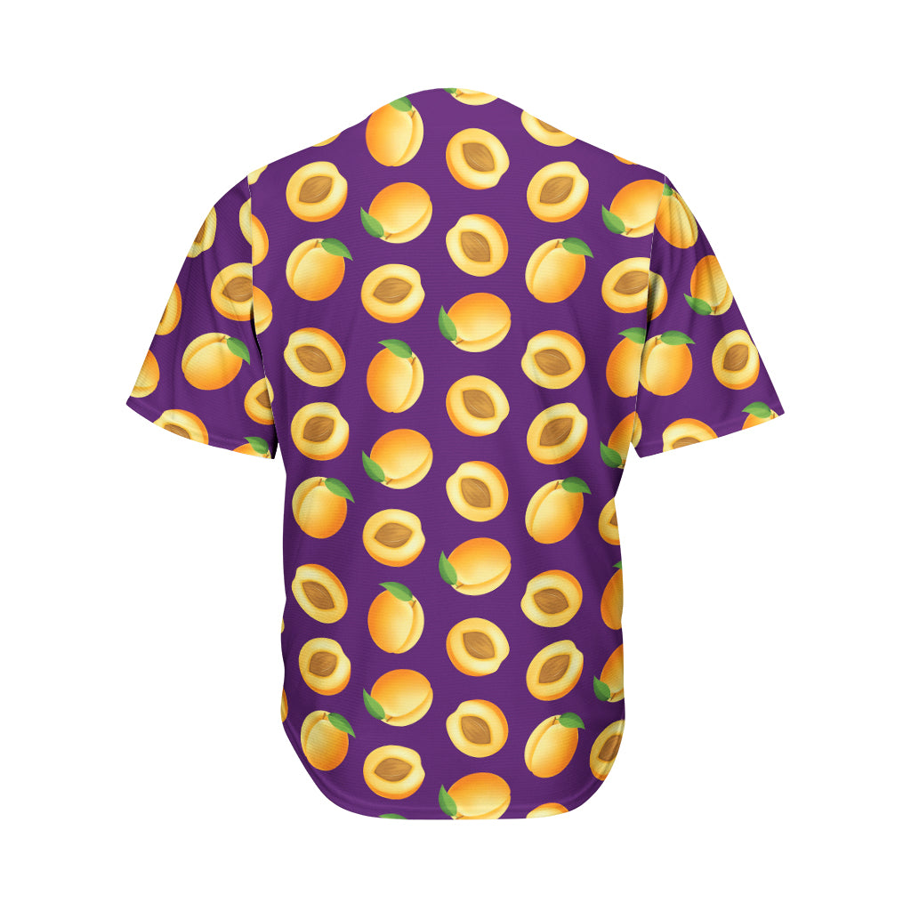 Apricot Fruit Pattern Print Men's Baseball Jersey