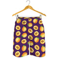 Apricot Fruit Pattern Print Men's Shorts